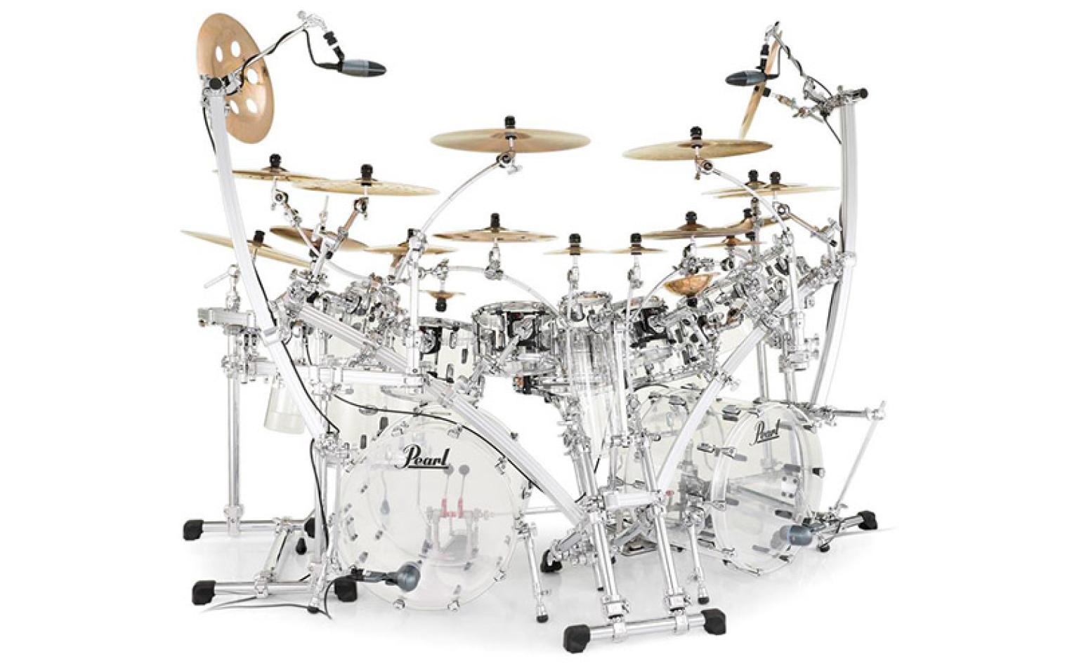Pearl clear drum set cheap